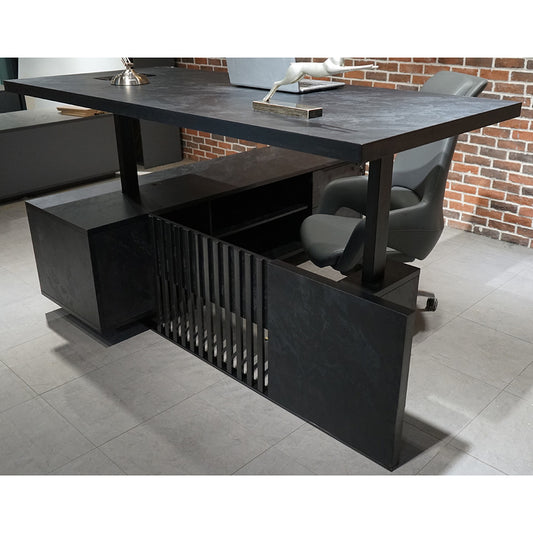 DAXTON Executive Desk with Right Return with Lift 200cm - Black