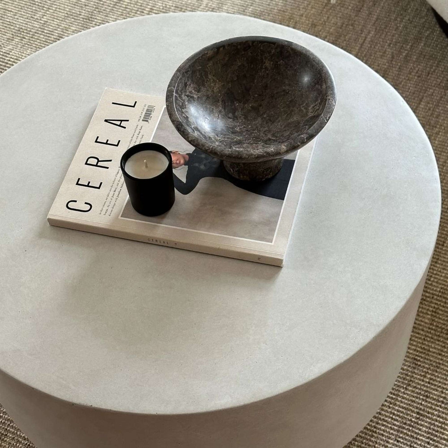 ROCCO Indoor & Outdoor Coffee Table 60cm - White Concrete