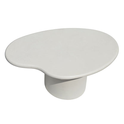 ROCCO Indoor & Outdoor Coffee Table 87cm - White Concrete