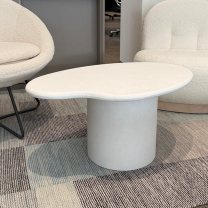 ROCCO Indoor & Outdoor Coffee Table 87cm - White Concrete