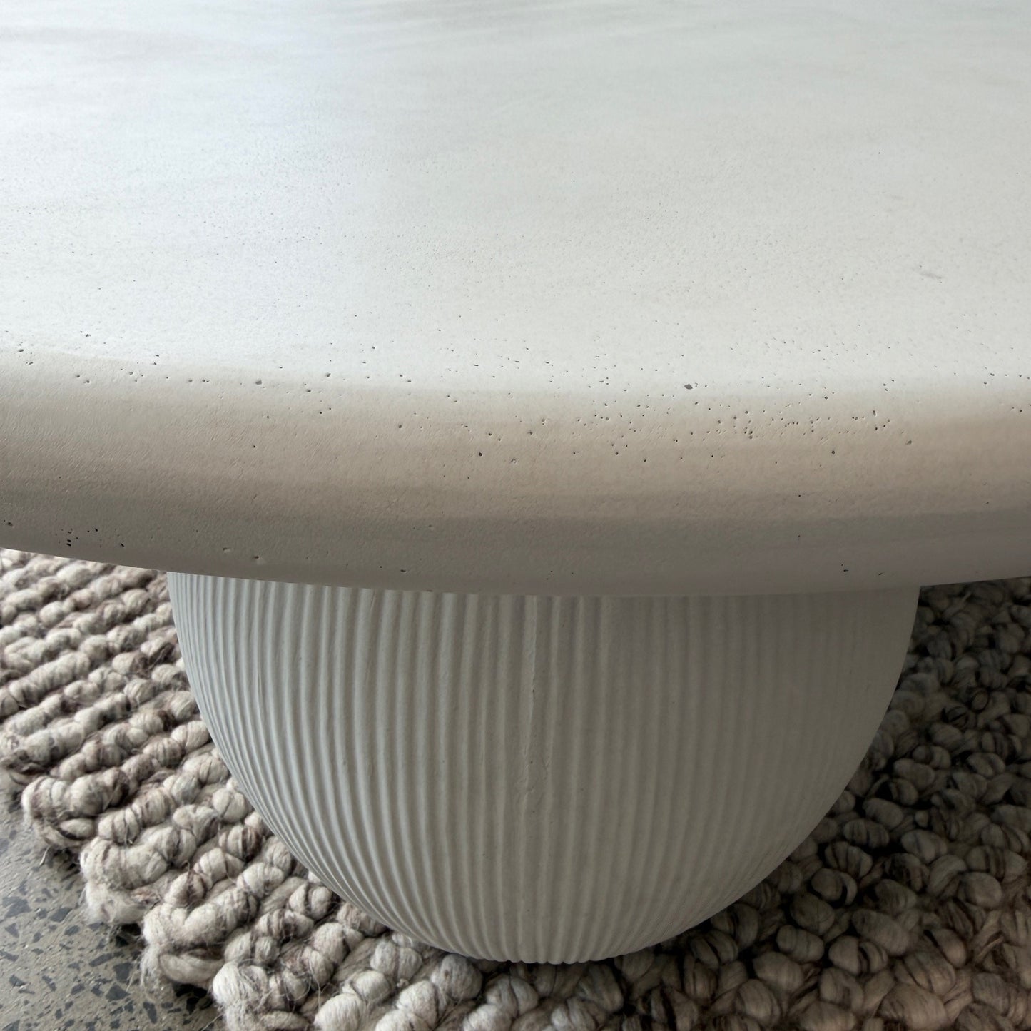 ROCCO Indoor & Outdoor Coffee Table 89.5cm - White Concrete