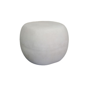 ROCCO Indoor & Outdoor Pebble Side Table Stool 50cm - White Concrete