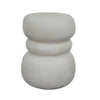 ROCCO Indoor & Outdoor Side Table Stool 37cm - White Concrete