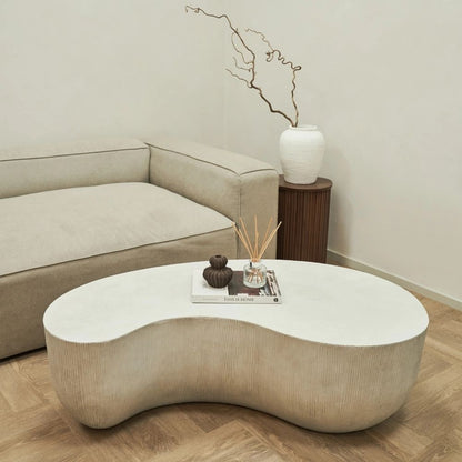 ROCCO Indoor & Outdoor Coffee Table 123cm - White Concrete