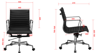 DAKIN Low Back Office Chair - White & Chrome