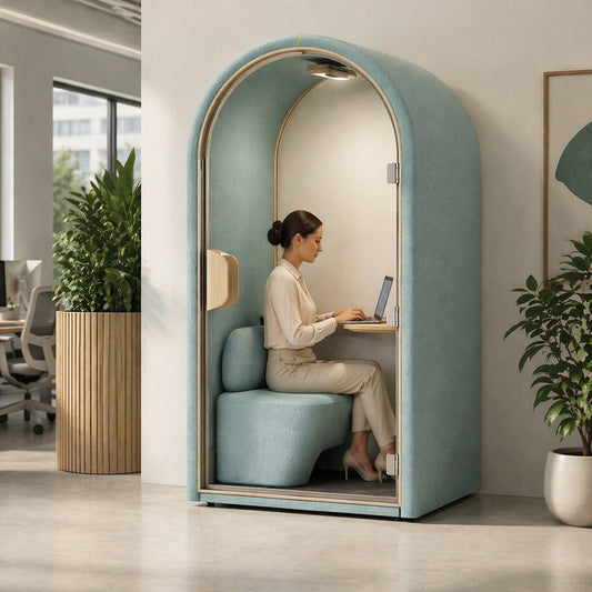 DUKE Single Seater Acoustic Office Silent Booth Pod - Aqua
