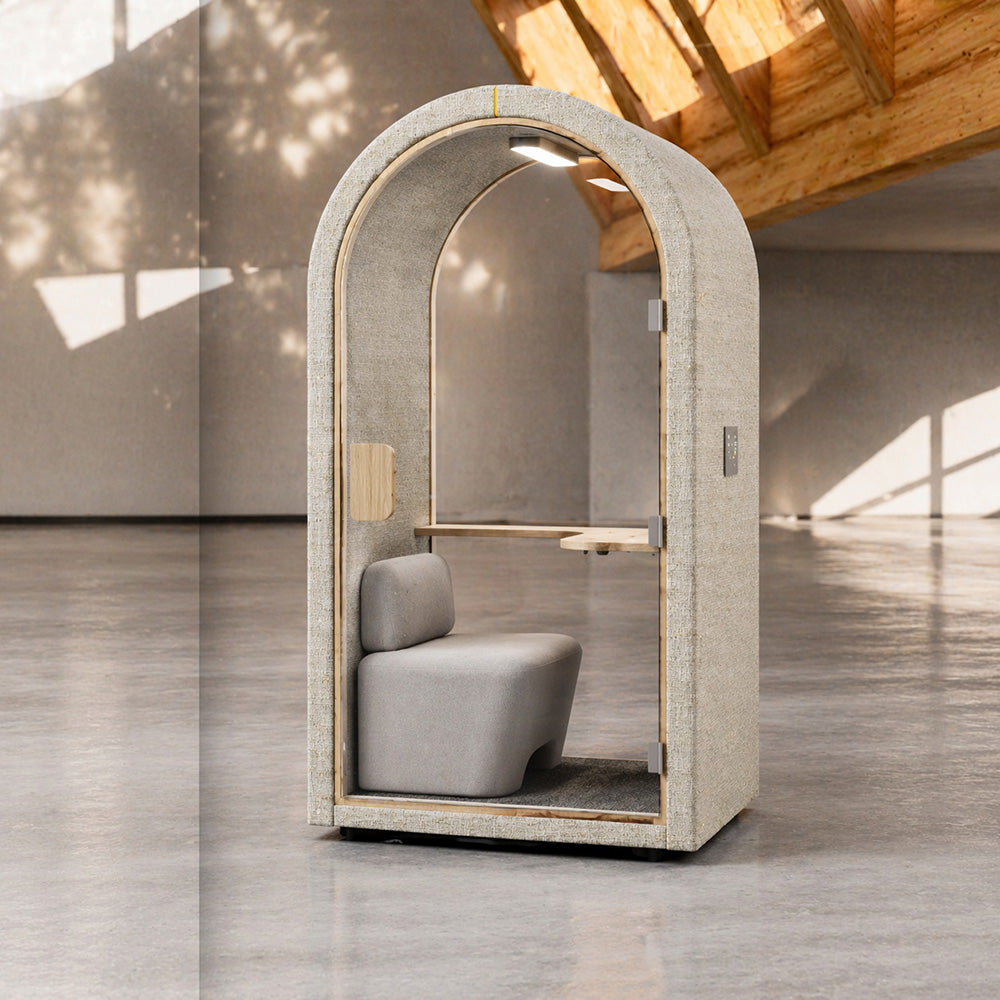 DUKE Single Seater Acoustic Office Silent Booth Pod - Beige