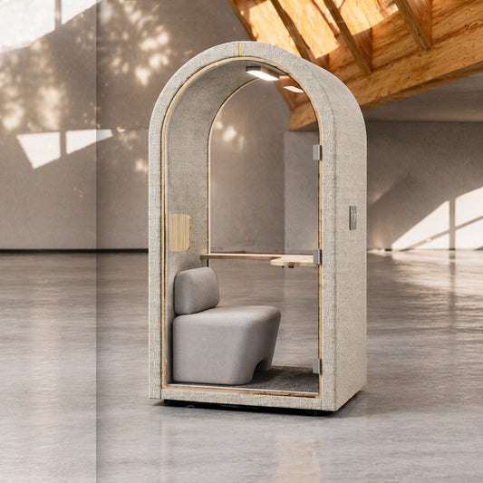 DUKE Single Seater Acoustic Office Silent Booth Pod - Beige