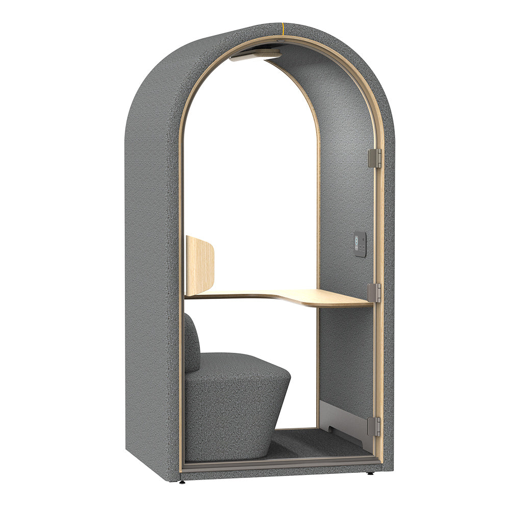 DUKE Single Seater Acoustic Office Silent Booth Pod - Charcoal