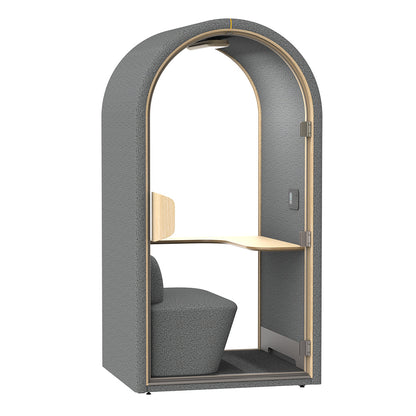 DUKE Single Seater Acoustic Office Silent Booth Pod - Charcoal