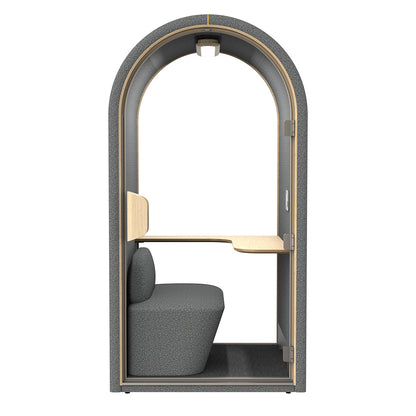 DUKE Single Seater Acoustic Office Silent Booth Pod - Charcoal