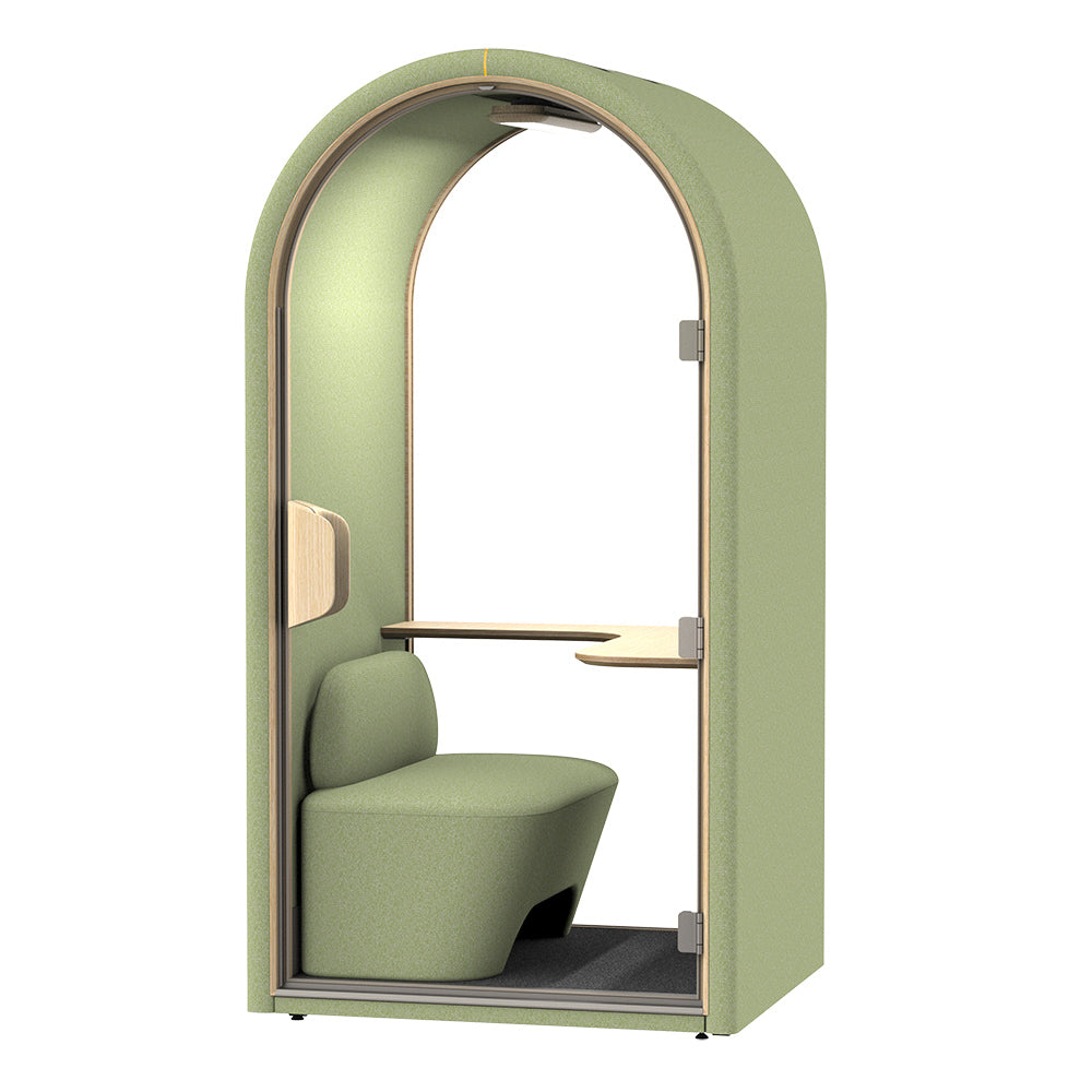 DUKE Single Seater Acoustic Office Silent Booth Pod - Green