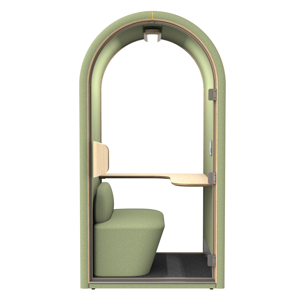 DUKE Single Seater Acoustic Office Silent Booth Pod - Green