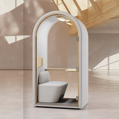 DUKE Single Seater Acoustic Office Silent Booth Pod - Silver