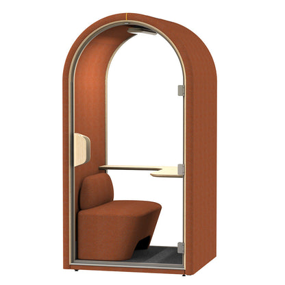 DUKE Single Seater Acoustic Office Silent Booth Pod - Orange