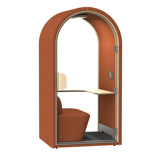 DUKE Single Seater Acoustic Office Silent Booth Pod - Orange