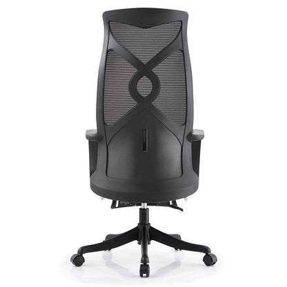 Murry  High Back Office Chair with Retractable Footrest - Black