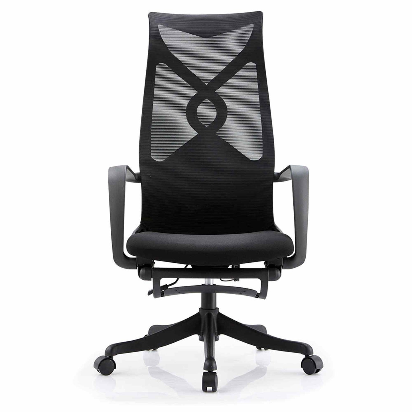 Murry  High Back Office Chair with Retractable Footrest - Black