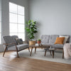 FIGARO 2 Seater Sofa Walnut & Steel