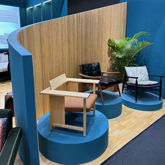 WOODFLEX Flexible Solid Paulownia Wood Slat Wall Panel -  2700mm x 600mm - Half Round