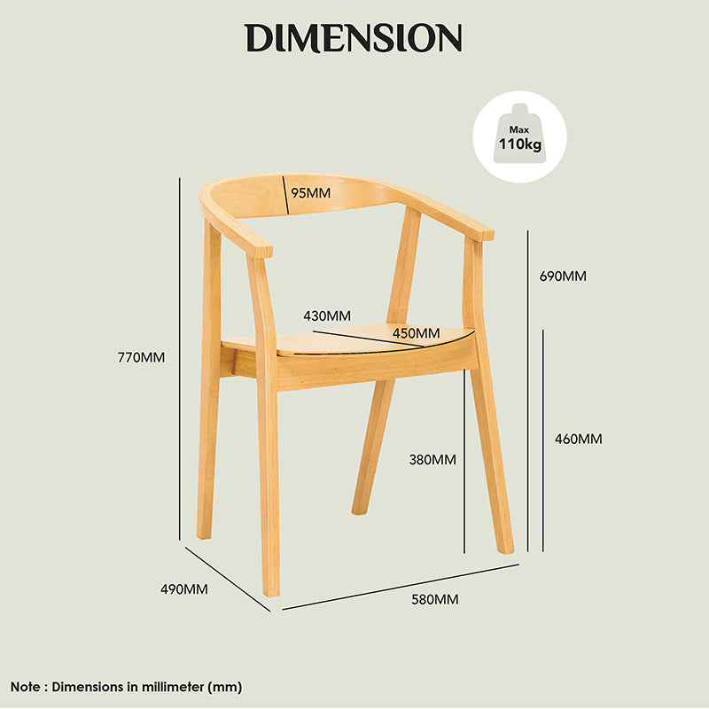 GRETA Dining Chair - Natural