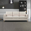 DELLAN 3 Seater Sofa - Light Cream with Natural Oak legs