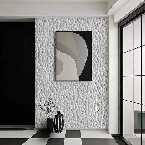 WOODFLEX FLEXIBLE SOFT STONE PANEL - HIVE STONE White - 2700 x 600mm