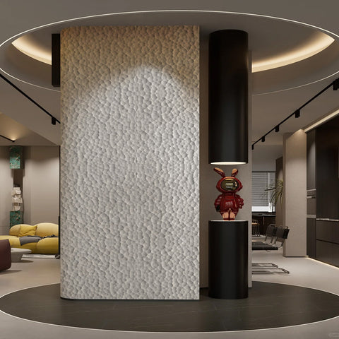 WOODFLEX FLEXIBLE SOFT STONE PANEL - HIVE STONE White - 2700 x 600mm