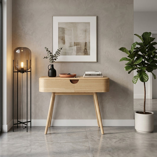 AKINO Console Dressing Table 90cm - Oak