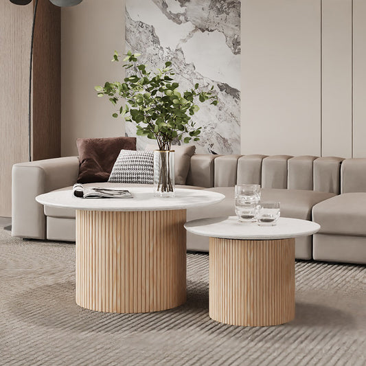 BLANCHE Coffee Table 90cm - Terrazzo Stone