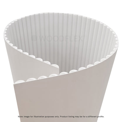WOODFLEX WHITE PRIMED FLEXIBLE - HALF ROUND 37 - 2700mm x 600mm