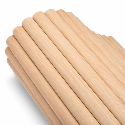 WOODFLEX Flexible Wooden Slat Wall Panel - Oak Veneer - 2700mm x 600mm - Half Round 37mm