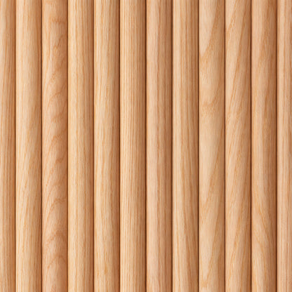 WOODFLEX Flexible Wooden Slat Wall Panel - Oak Veneer - 2700mm x 600mm - Half Round 37mm