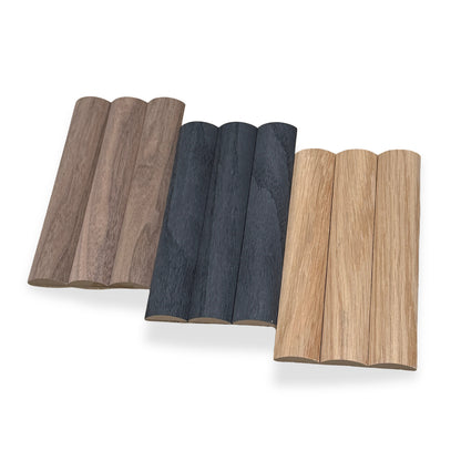 WOODFLEX FLEXIBLE HALF ROUND 37mm BLACK OAK - SAMPLE
