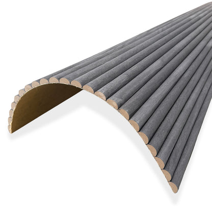 WOODFLEX Flexible Wooden Slat Wall Panel - Black - 2700mm x 600mm - Half Round 27mm