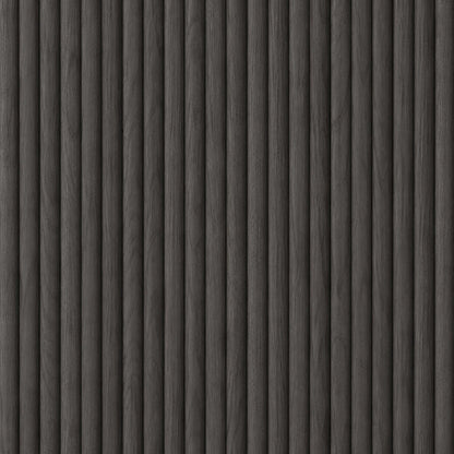 WOODFLEX Flexible Wooden Slat Wall Panel - Black - 2700mm x 600mm - Half Round 27mm