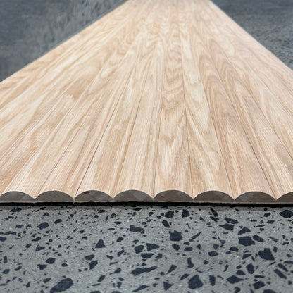 WOODFLEX Flexible Wooden Slat Wall Panel - Oak Veneer - 2700mm x 600mm - Half Round 37mm