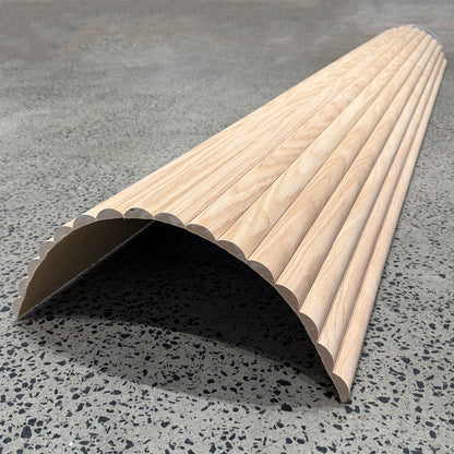 WOODFLEX Flexible Wooden Slat Wall Panel - Oak Veneer - 2700mm x 600mm - Half Round 37mm