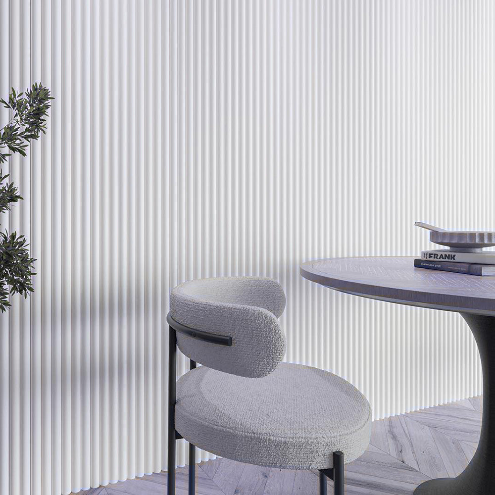 WOODFLEX WHITE PRIMED FLEXIBLE - HALF ROUND 27 - 2700mm X 600mm