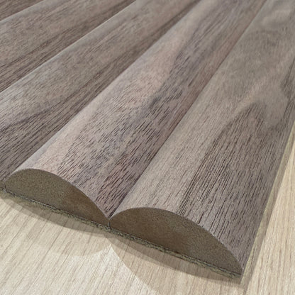WOODFLEX FLEXIBLE HALF ROUND 37mm WALNUT - SAMPLE