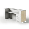 HALO Reception Desk 240cm - Oak & White