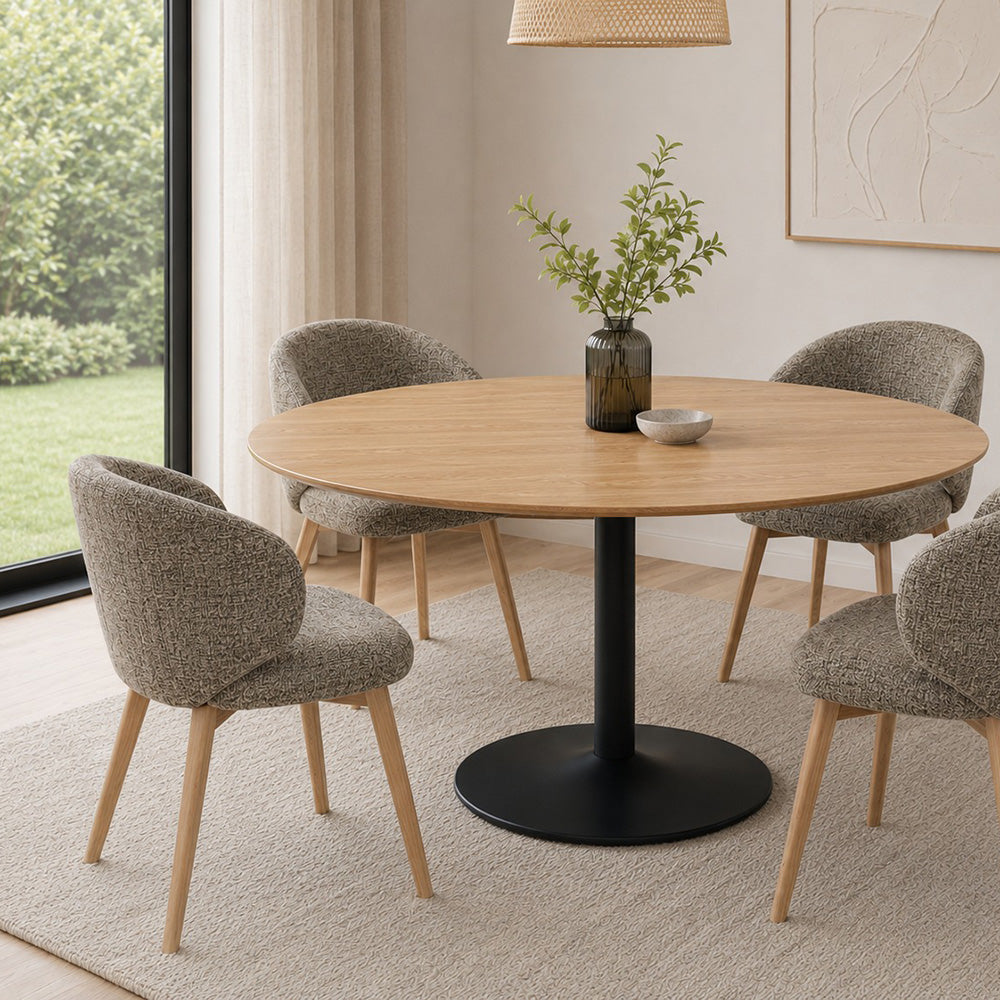 ADORA Dining Chair - Oak & Grey