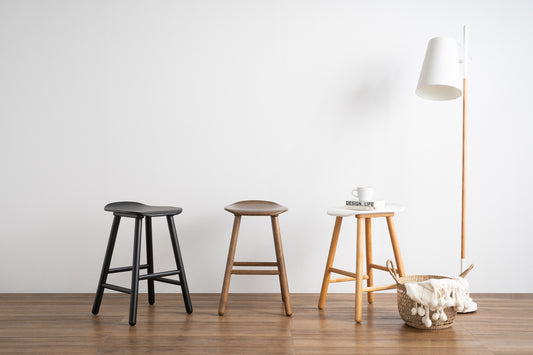 Hetty Counter Stool - Oak + White
