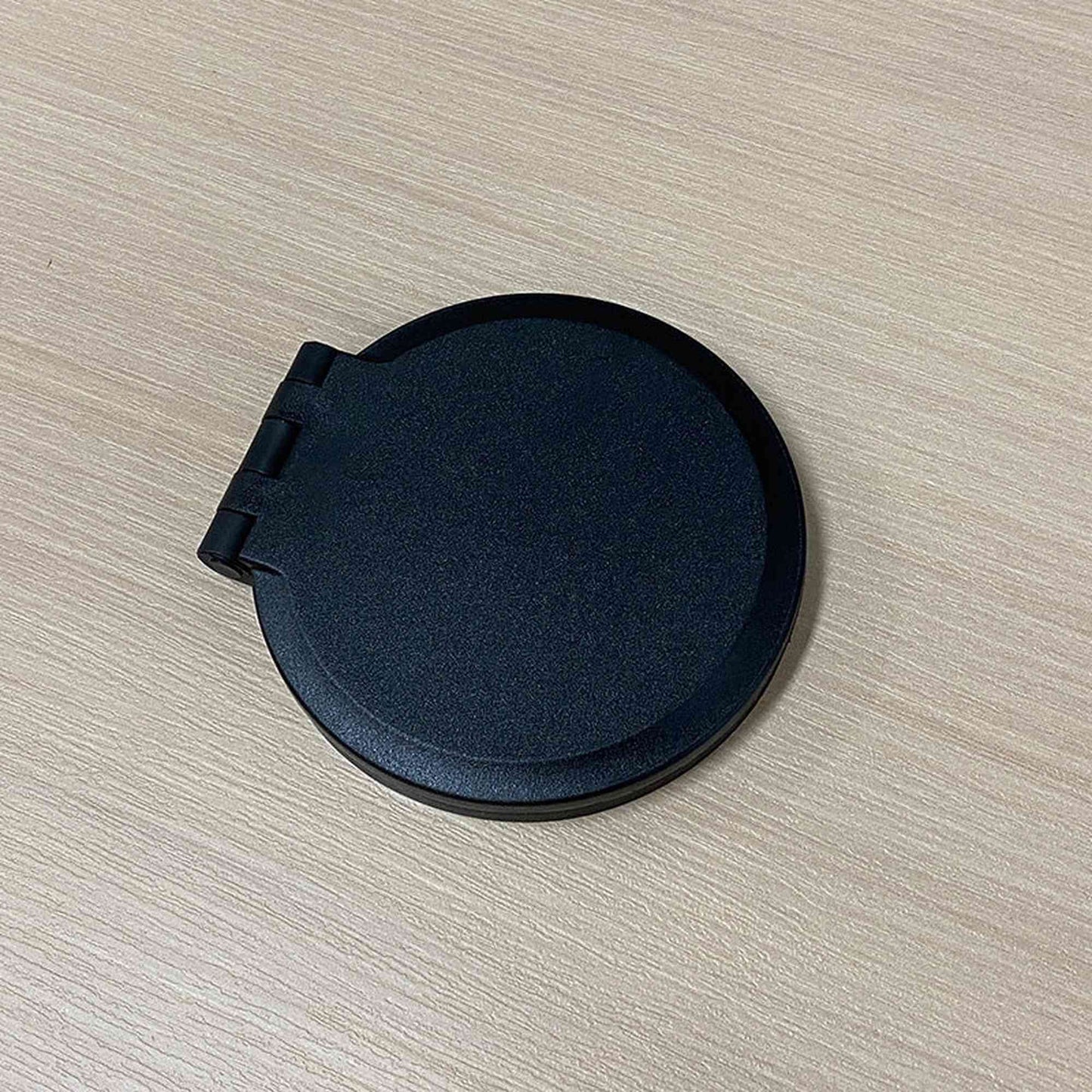 Round In Desk Power, Wireless Charging & USB Cable Cubby Management Dock - 9cm - Black