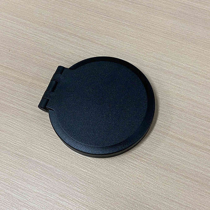 Round In Desk Power, Wireless Charging & USB Cable Cubby Management Dock - 9cm - Black