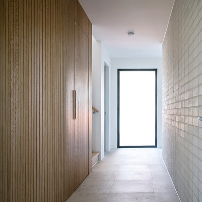 WOODFLEX Flexible Wooden Slat Wall Panel - Oak Veneer - 2700mm x 600mm - Trapezium