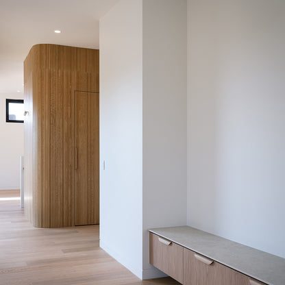 WOODFLEX Flexible Wooden Slat Wall Panel - Oak Veneer - 2700mm x 600mm - Trapezium