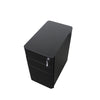 MARLO 3 Drawer Slim Mobile Pedestal Cabinet - Black