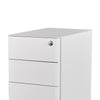 MARLO 3 Drawer Slim Mobile Pedestal Cabinet - White