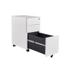 MARLO 3 Drawer Slim Mobile Pedestal Cabinet - White